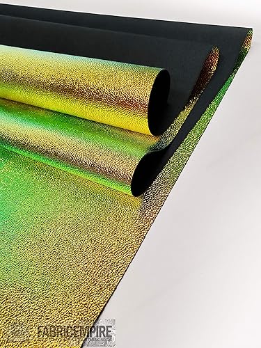 Miniatura 3 de Fabric Empire Tapicería de vinilo holográfica en relieve holograma de piel brillante tela cobre 54 pulgadas de ancho vendido por The Yard