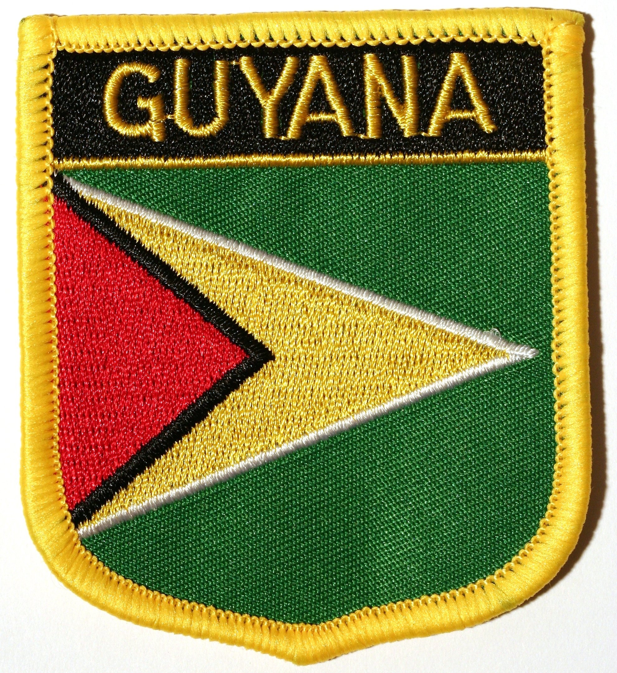 Guyana Embroidered Shield Flag Patch