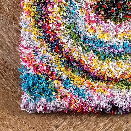 Miniatura 5 de Tapete suave y de felpa con diseño abstracto de círculos geométricos