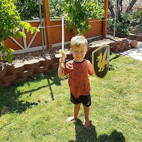 Miniatura 2 de Adventure Awaits! Juego de espada y escudo de juguete de madera para niños Paquete de 2