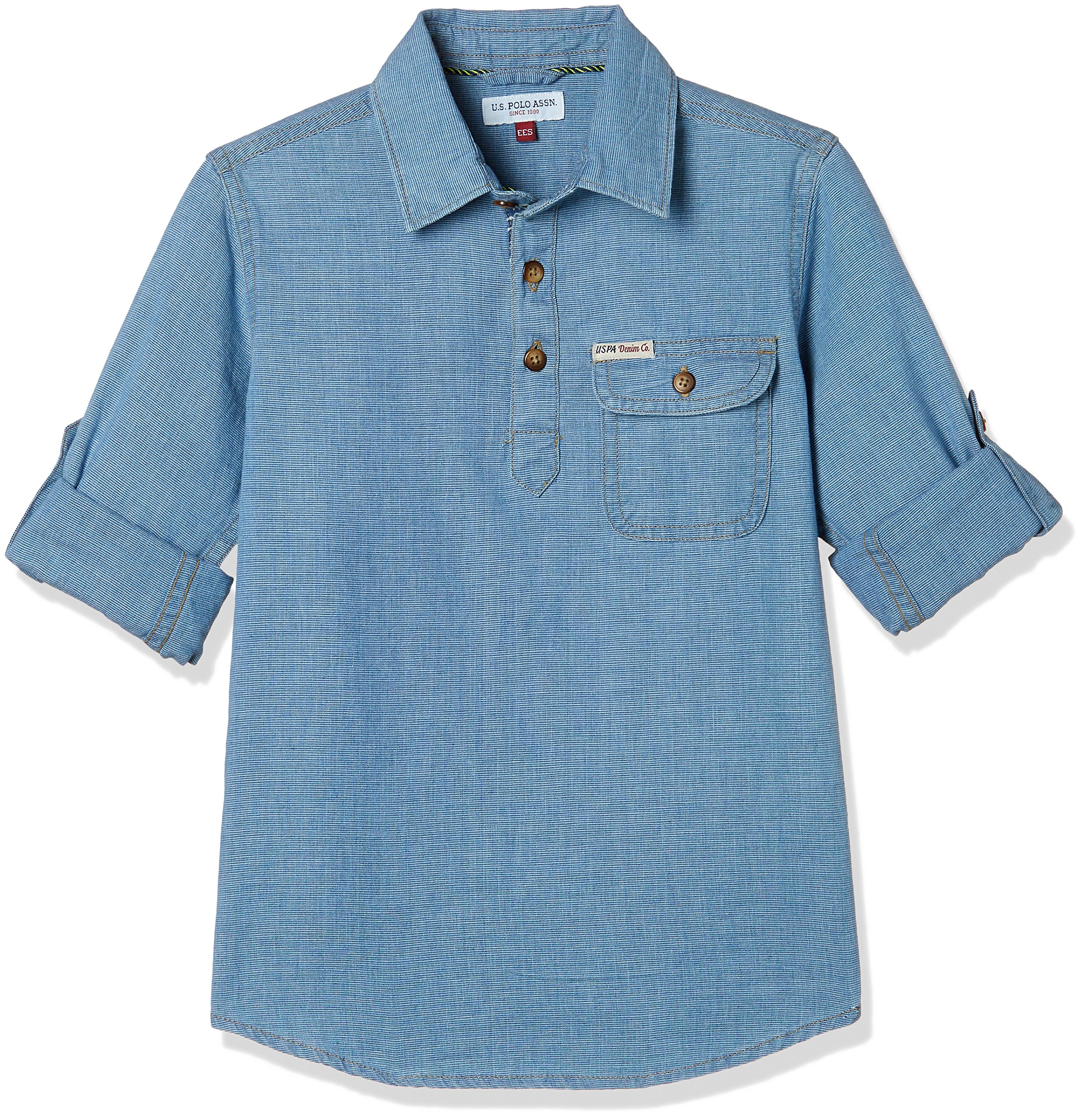 U.S. POLO ASSN. Boy's Plain Regular Fit Shirt