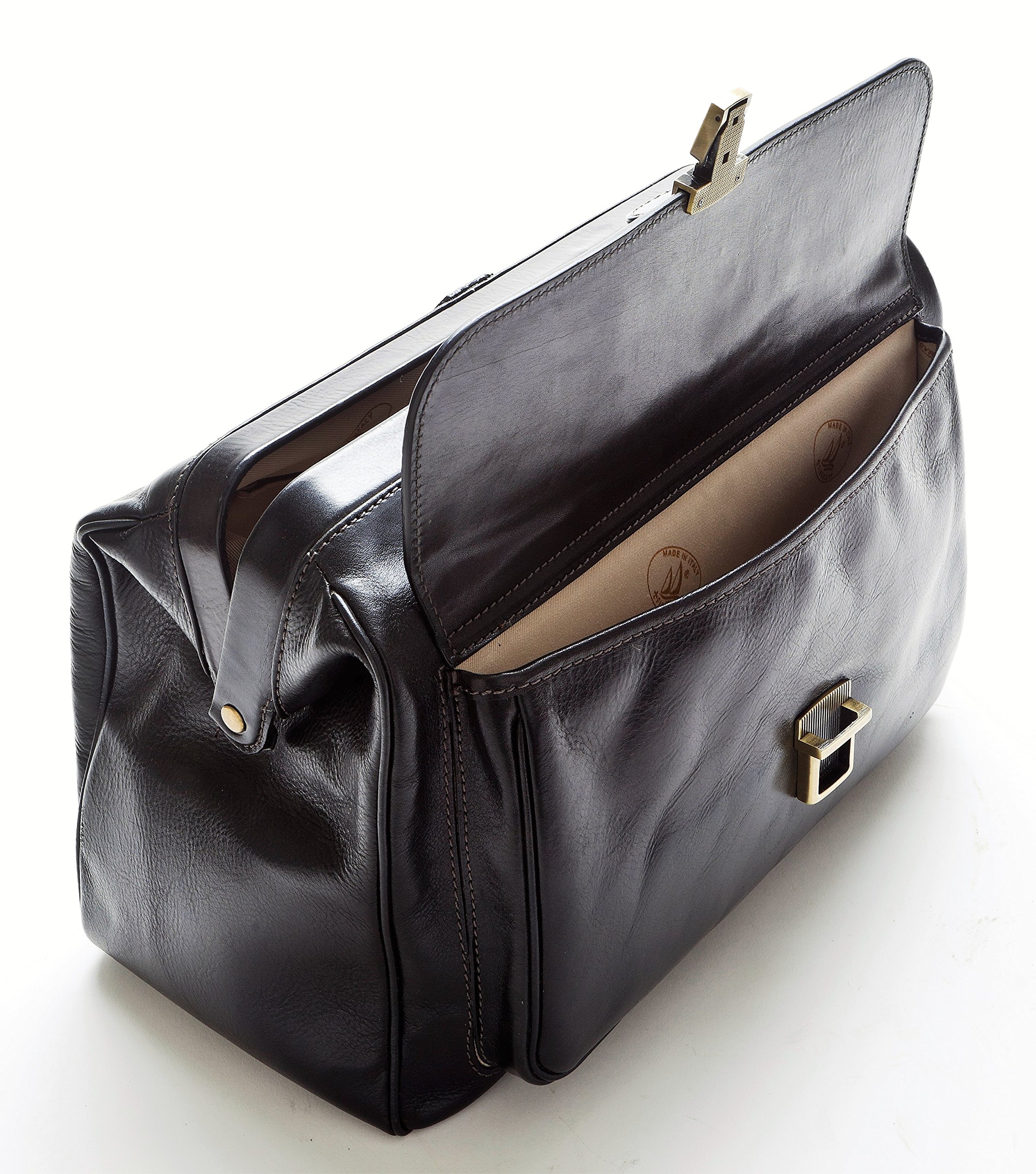 D&D - Sacoches médicaux en cuir véritable anglais Man – D&D0203 Bicolor – Fabriqué en Italie