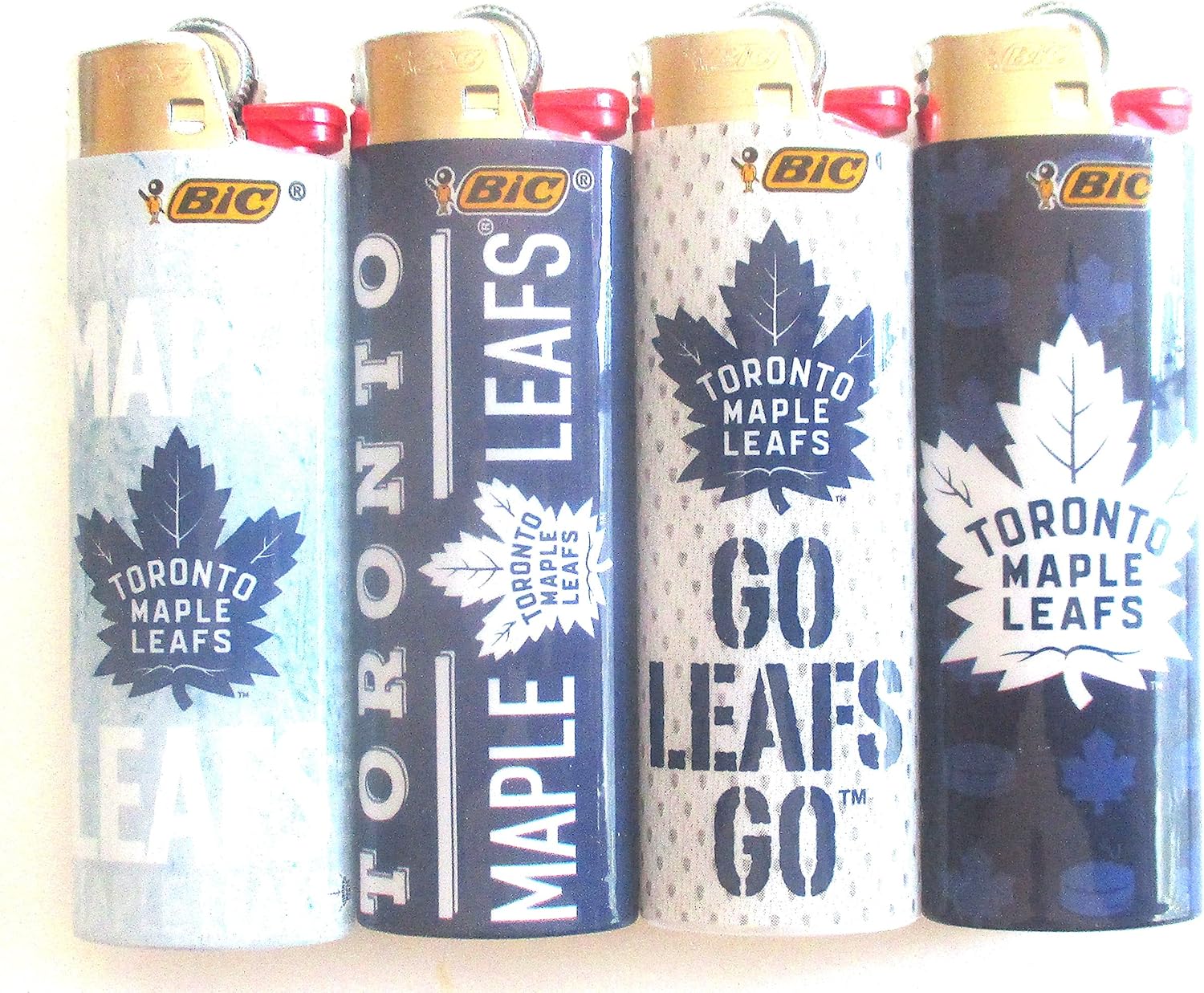 LOT of 4 BIC Toronto Maple Leafs Full Size LIGHTERS Amazon.ca Sports