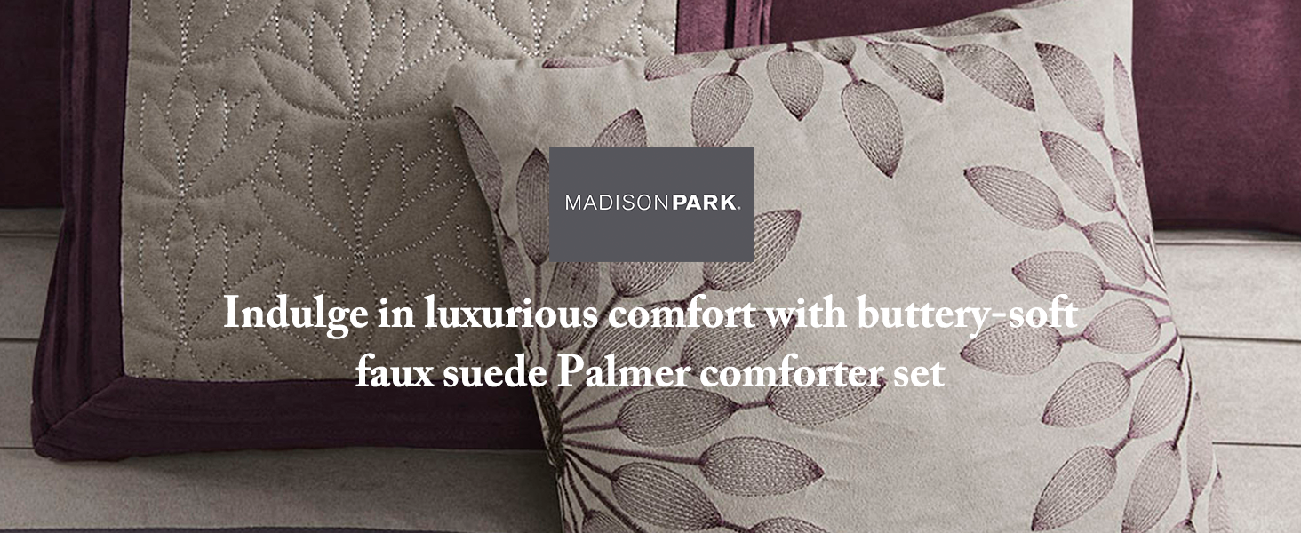 掛け布団 7点セット Purple パープル 海外クイーンサイズ Palmer Palmer Purple 7-Piece Comforter Set – Latest Bedding