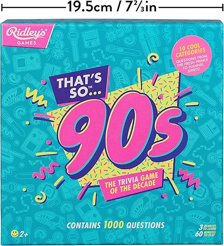 Miniatura 6 de Ridley's Juego de cartas de trivia That's So 80, juego de preguntas para niños y adultos, más de 2 jugadores, incluye 1,000 preguntas únicas,