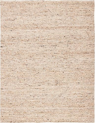 Miniatura 3 de SAFAVIEH Natura Collection - Alfombra de área de 8 x 10 pies, color beige, lana hecha a mano, ideal para zonas de alto tráfico en sala de estar,