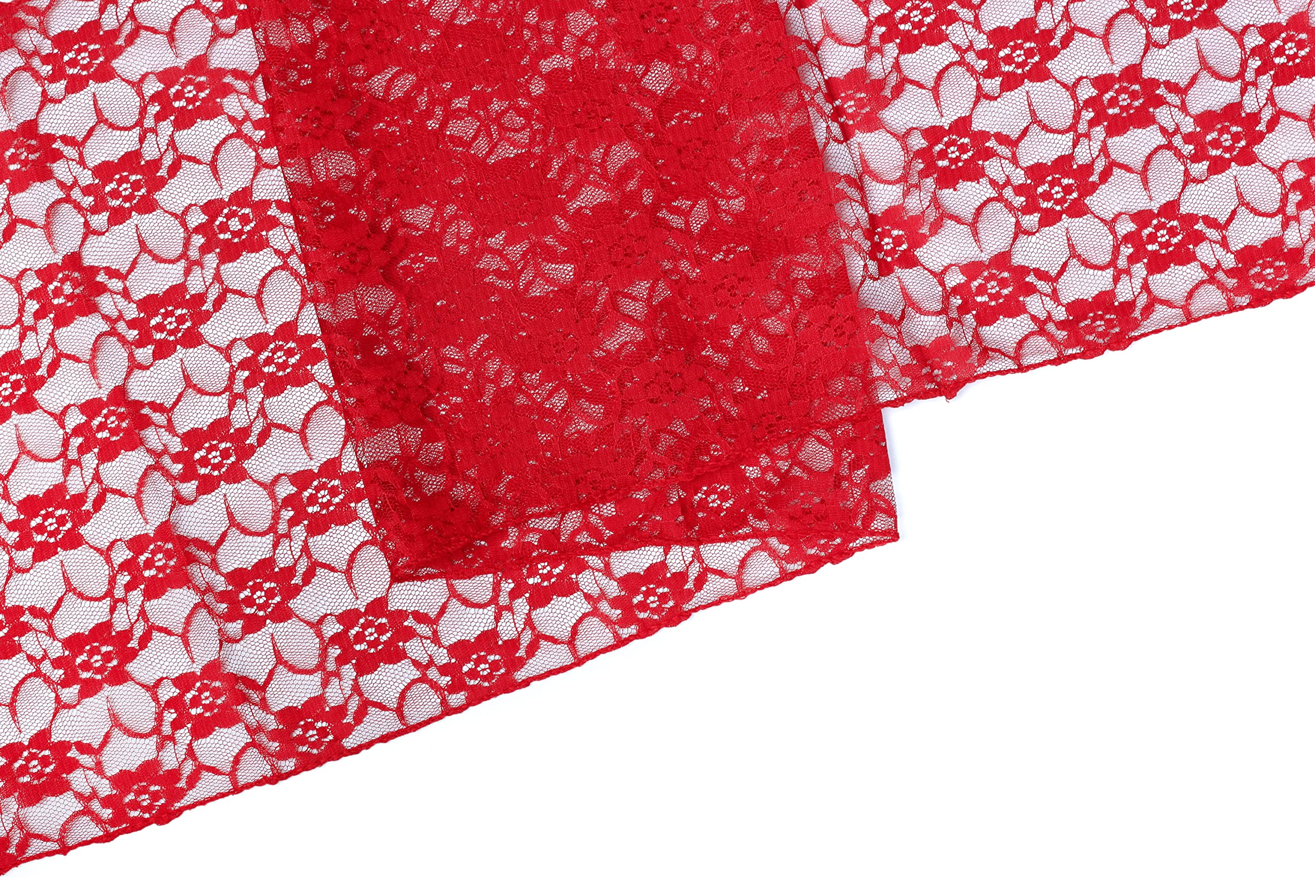 chinese dress ladies Red Guipure Lace Fabric Floral Bridal Lace Guipure Wedding Dress (Pick