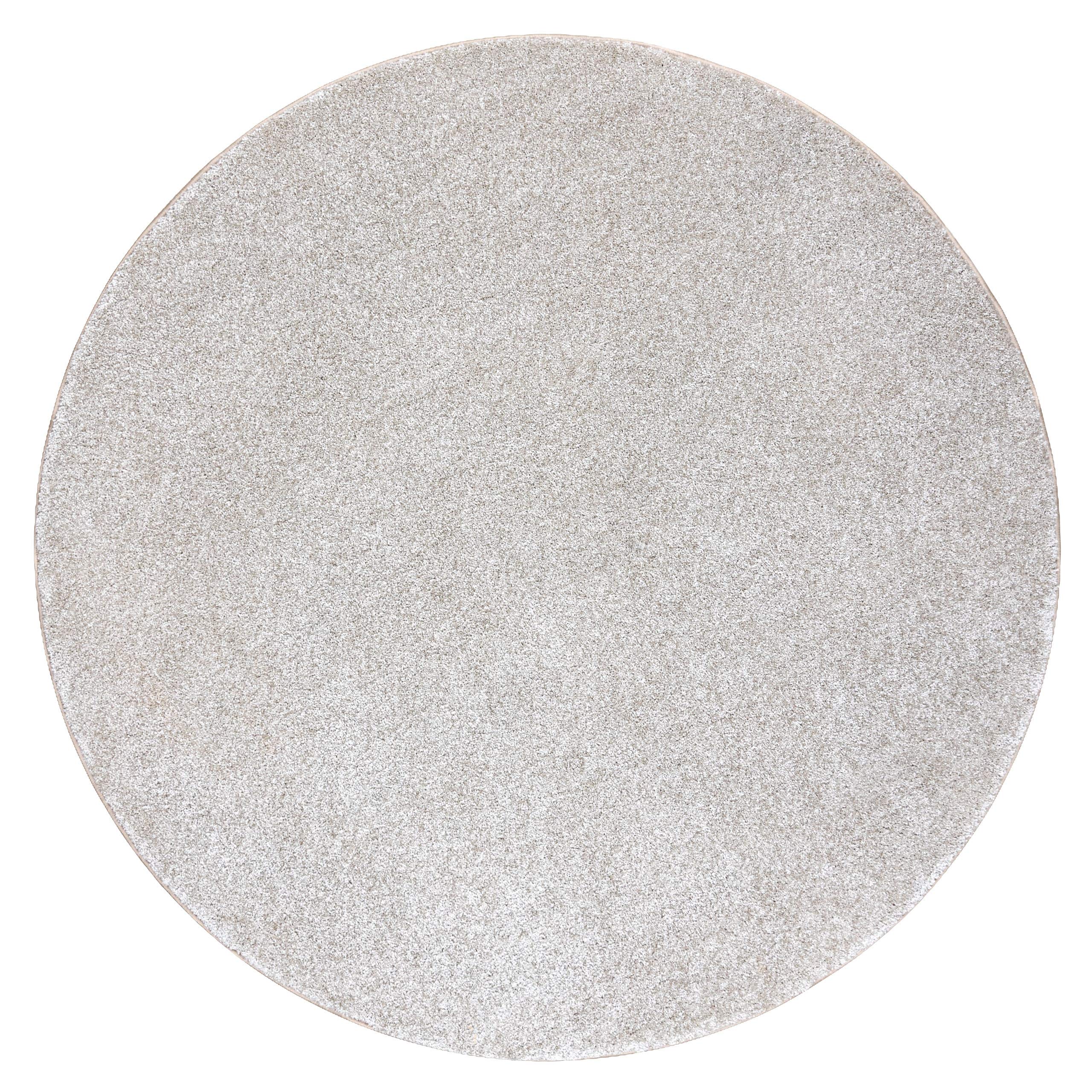Dywan okrągły SAN Miguel Creme 031 płaski, gładki, jednokolorowy kremowy koło 133 cm