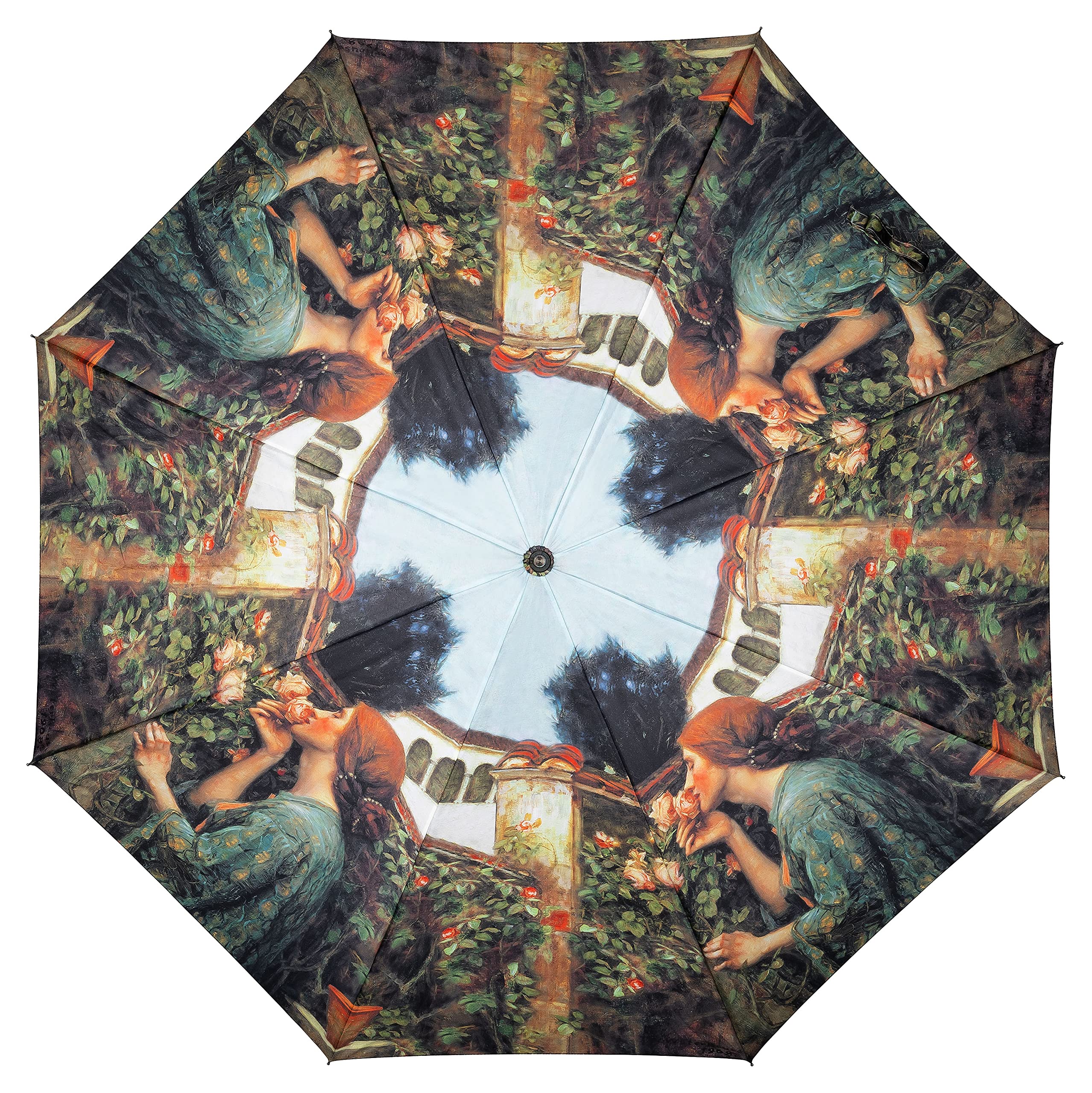VON LILIENFELD parasol John W. Waterhouse my sweet rose automatyczne otwieranie parasol artystyczny stabilny wiatroodporny