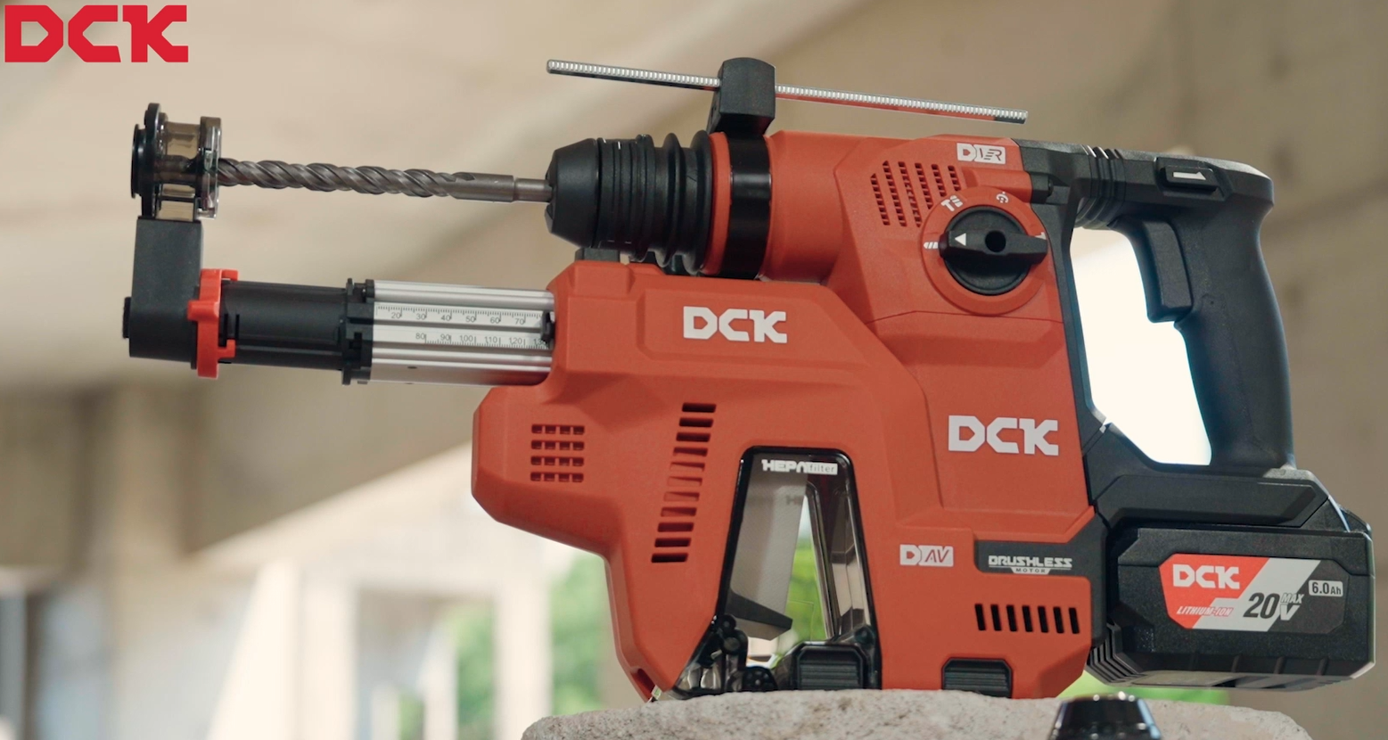 Amazon.com: DCK 20V Cordless Rotary Hammer Drill with Dust
