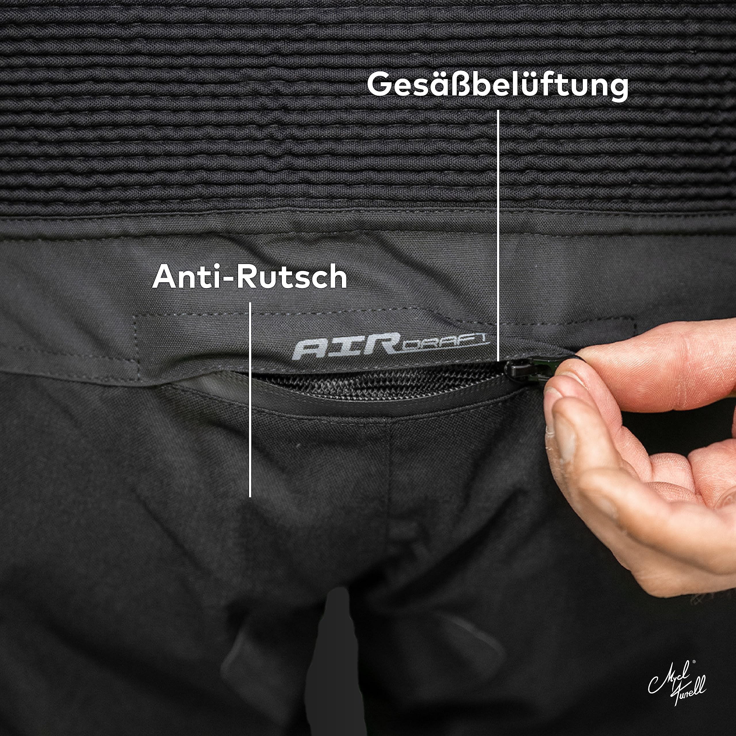 TransAlpin HighPro 2in1 (1. Edition Sale) - Motorradhose Herren mit Protektoren (herausnehmbar) - CE - Reissa Membran - All Season Motorrad Hose Herren - Stylish & Sicher