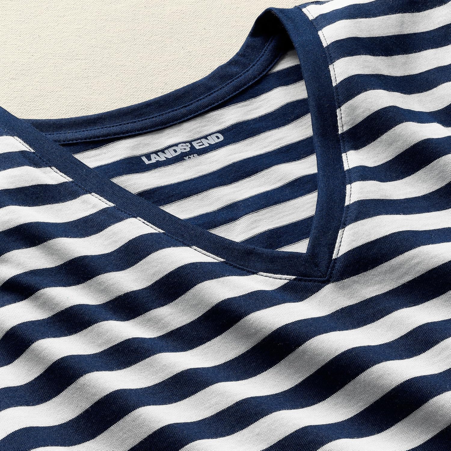 Lands' End Women's Relaxed American-Grown Supima Cotton V-Neck T-Shirt - Image 5