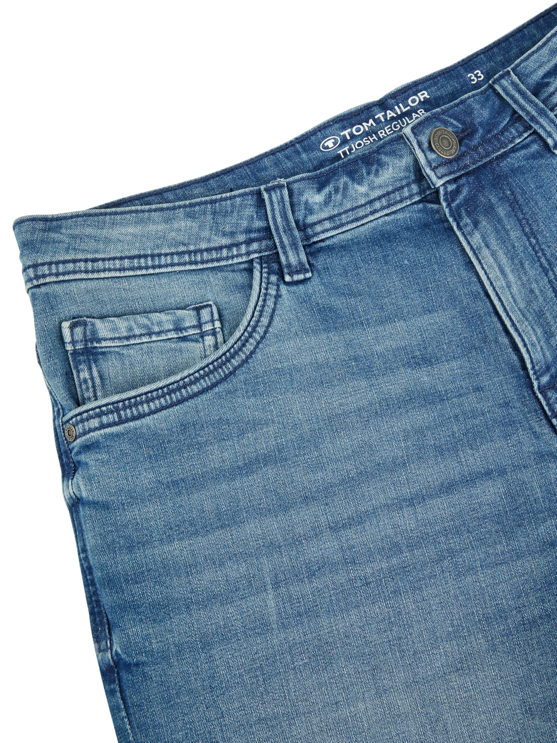 TOM TAILOR Dżinsy męskie, rozciągliwe, krótkie, regularne, slim fit, Josh, krótkie spodnie, bermudy, szorty letnie, denim, jednokolorowe, niebieskie, czarne, 30 31 32 33 34 36 38 40 42