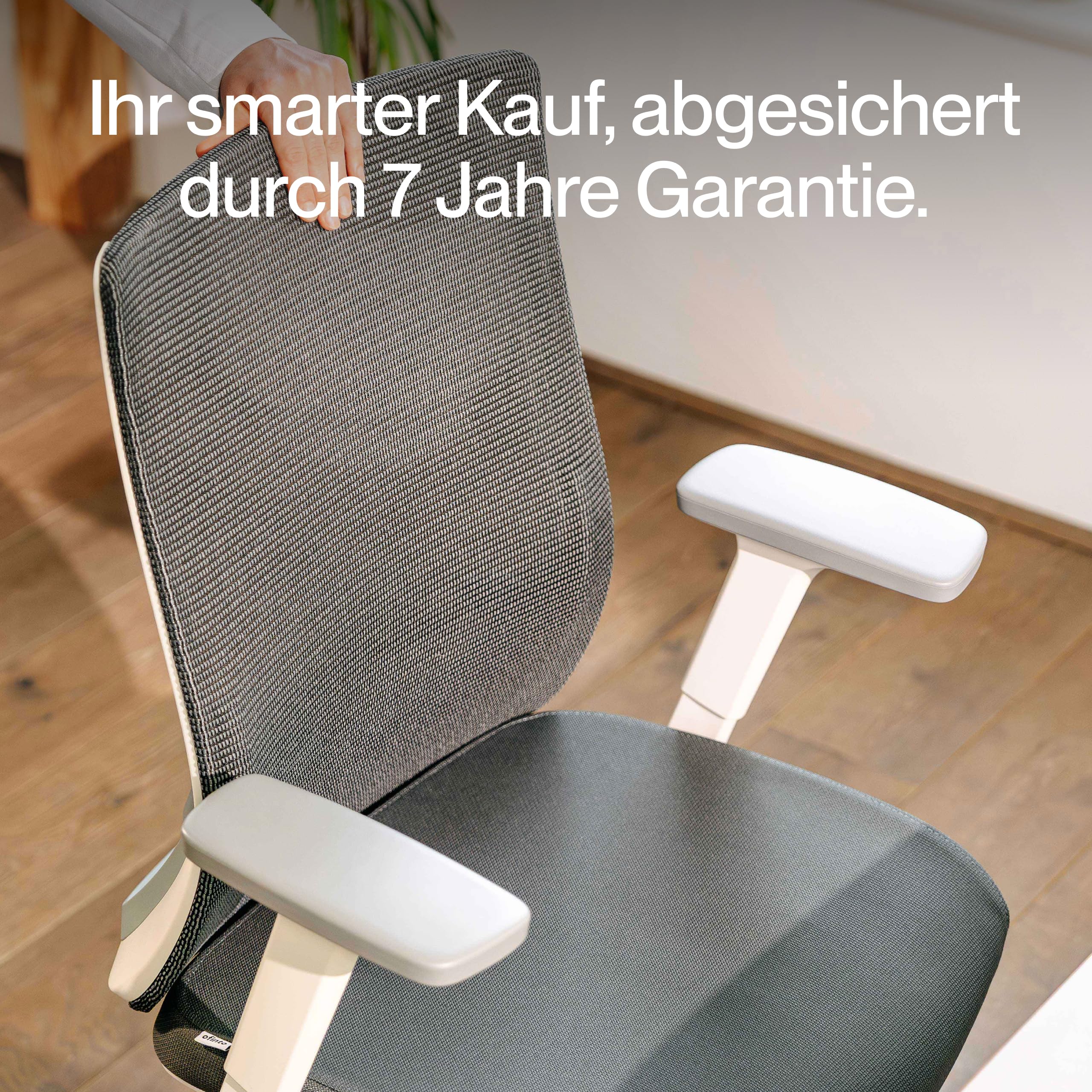 Ergo Bürostuhl Ergonomisch mit Armlehnen Weiß | Schreibtischstuhl mit Synchronmechanik, Lordosenstütze & Sitzhöhenverstellung | Bequemer Office Chair, PC & Büro Stuhl | Flexibler Drehstuhl