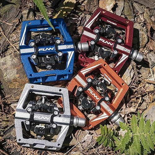 Miniatura 6 de Funn Mamba S MTB - Pedales sin clip de doble cara, pedales de bicicleta de montaña de plataforma compacta, compatibles con tacos SPD, pedales de
