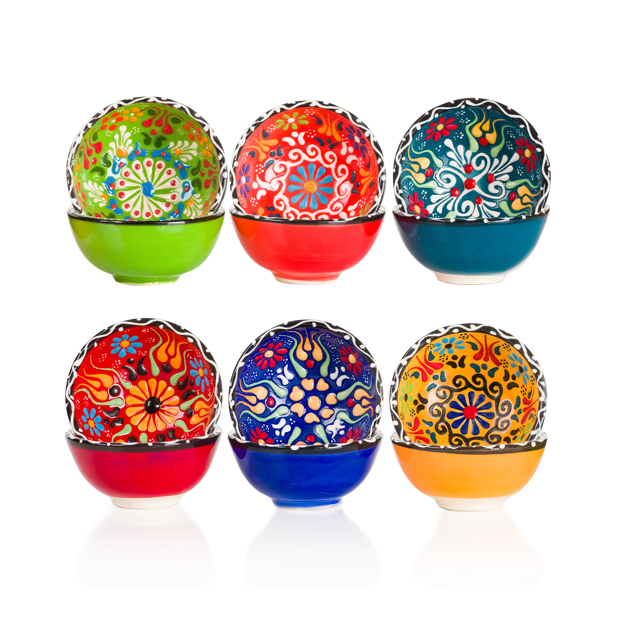 Amazon.com: BCS Ceramic Pinch Bowls Set of 6, Small Bowls for
