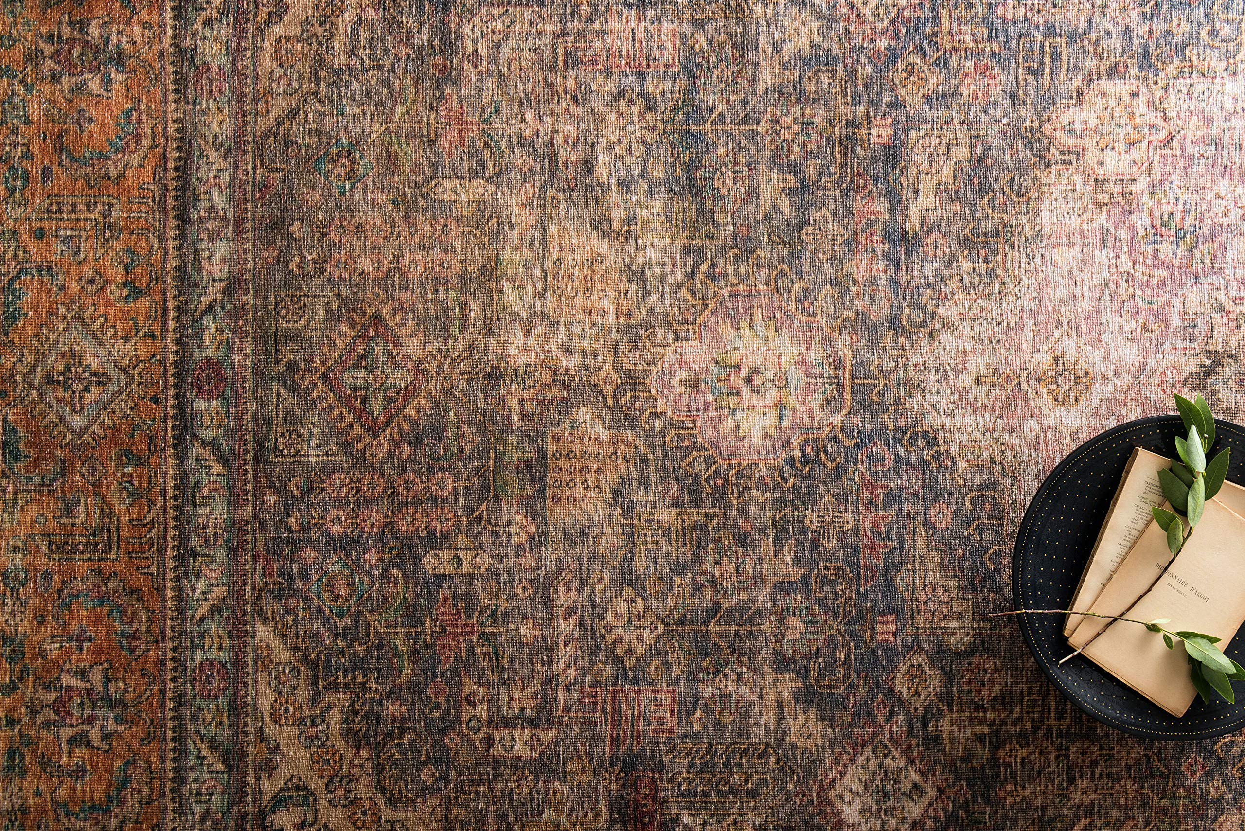 Loloi II Loren Collection LQ-02 Plum / Multi, Traditional 2'-3" x 3'-9" Accent Rug