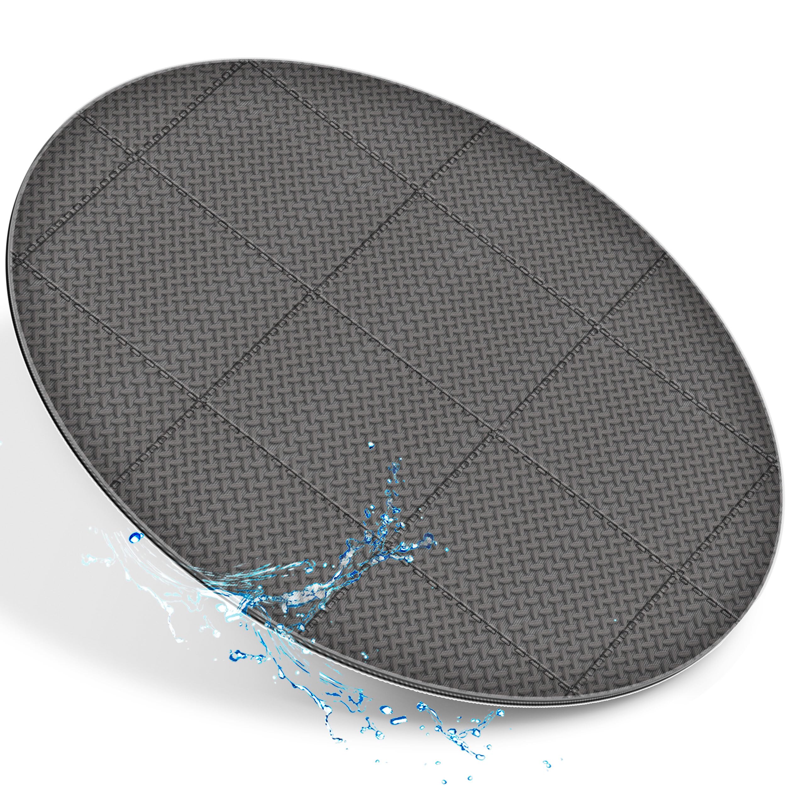 tillvex® Whirlpool Unterlage rund 196cm | Bodenmatte Poolunterlage Matte für Outdoor Whirlpools | Thermo Bodenschutzmatte Pool Untergrund | Bodenschutz Bodenplatte schützt & isoliert (Grau)