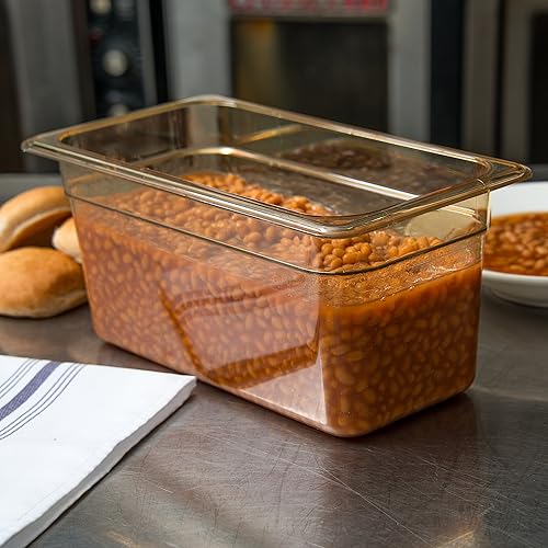 Miniatura 7 de Carlisle FoodService Products 3086213 StorPlus - Sartén para alimentos de alto calor, 6 pulgadas de profundidad, tercer tamaño, ámbar