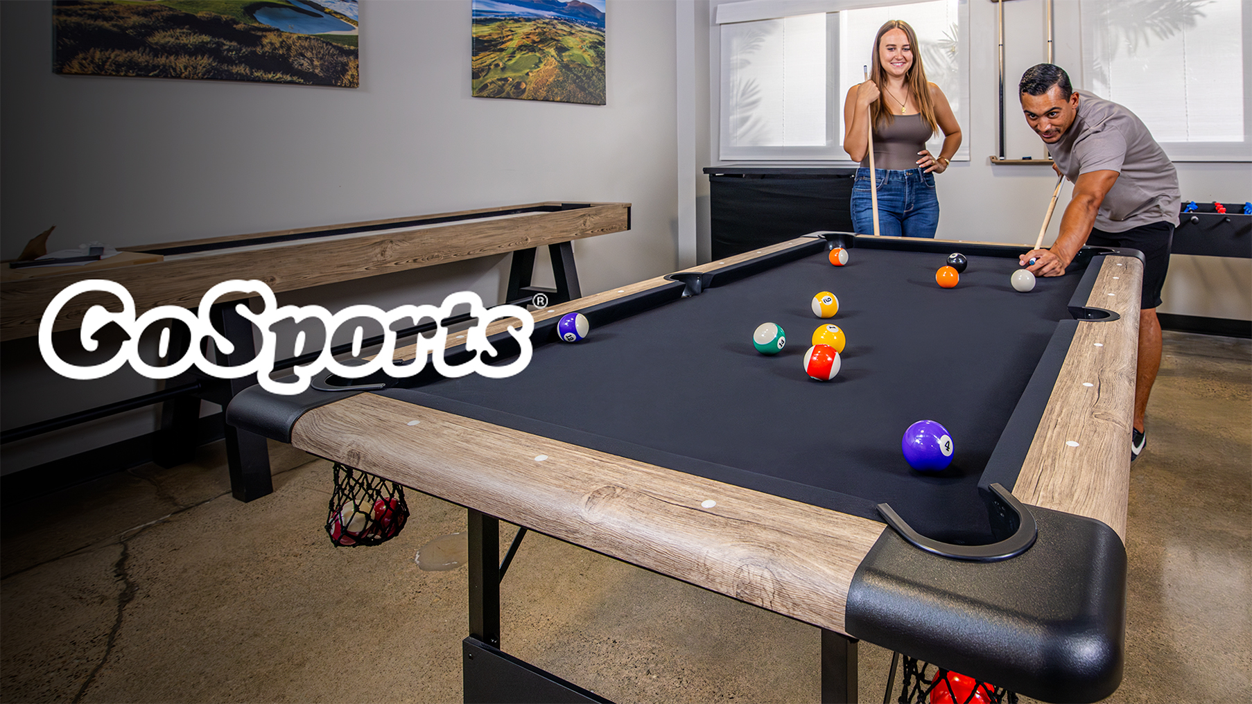 Amazon.com : GoSports 6 ft Foldable Pool Table - Portable
