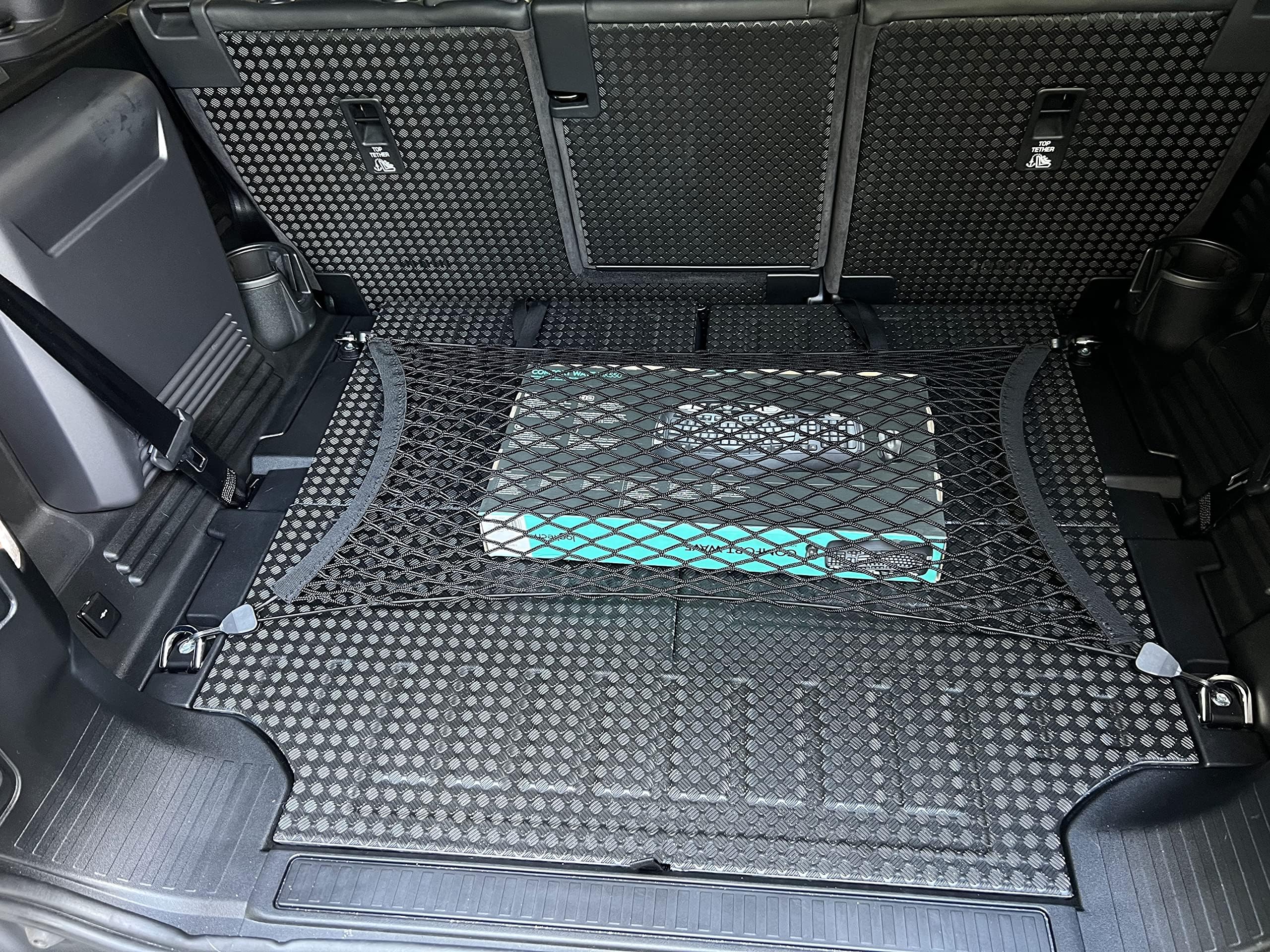 Floor Style Automotive Elastic Trunk Mesh Cargo Net for
