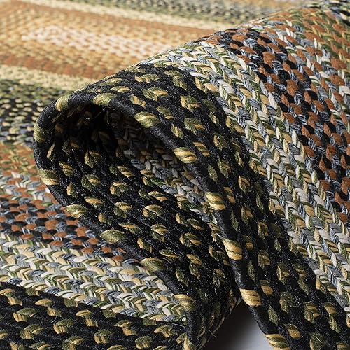 Miniatura 5 de Safavieh Braided Collection BRD308A tapete de lana hecho a mano color azul, Algodón, Azul  multicolor