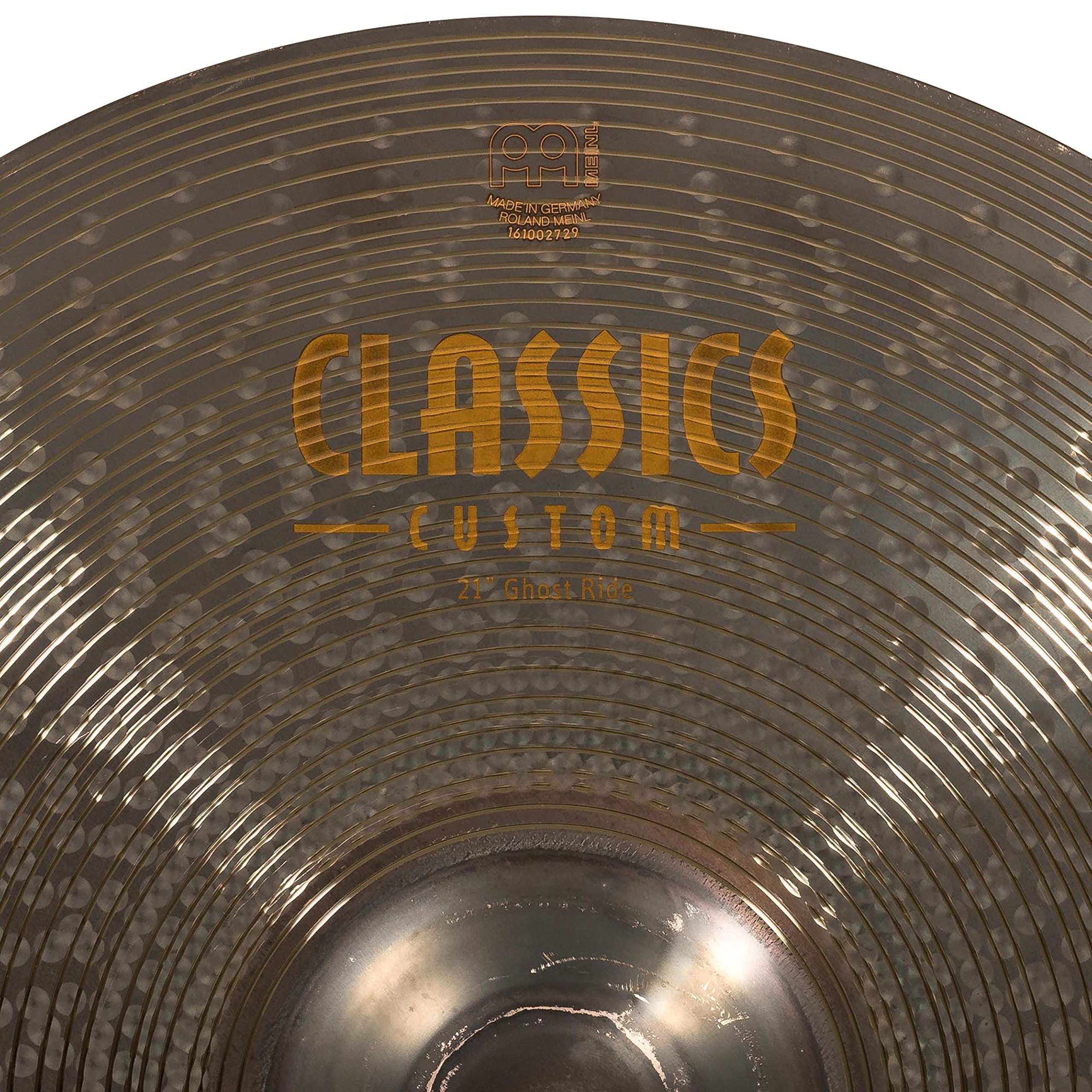 Meinl Cymbals Classics Custom Brilliant Brann Dailor Piatto Ghost Ride 21 pollici (53,34cm) per Batteria - Bronzo B12, Finitura Brillante, Prodotto in Germania (CC21GR)