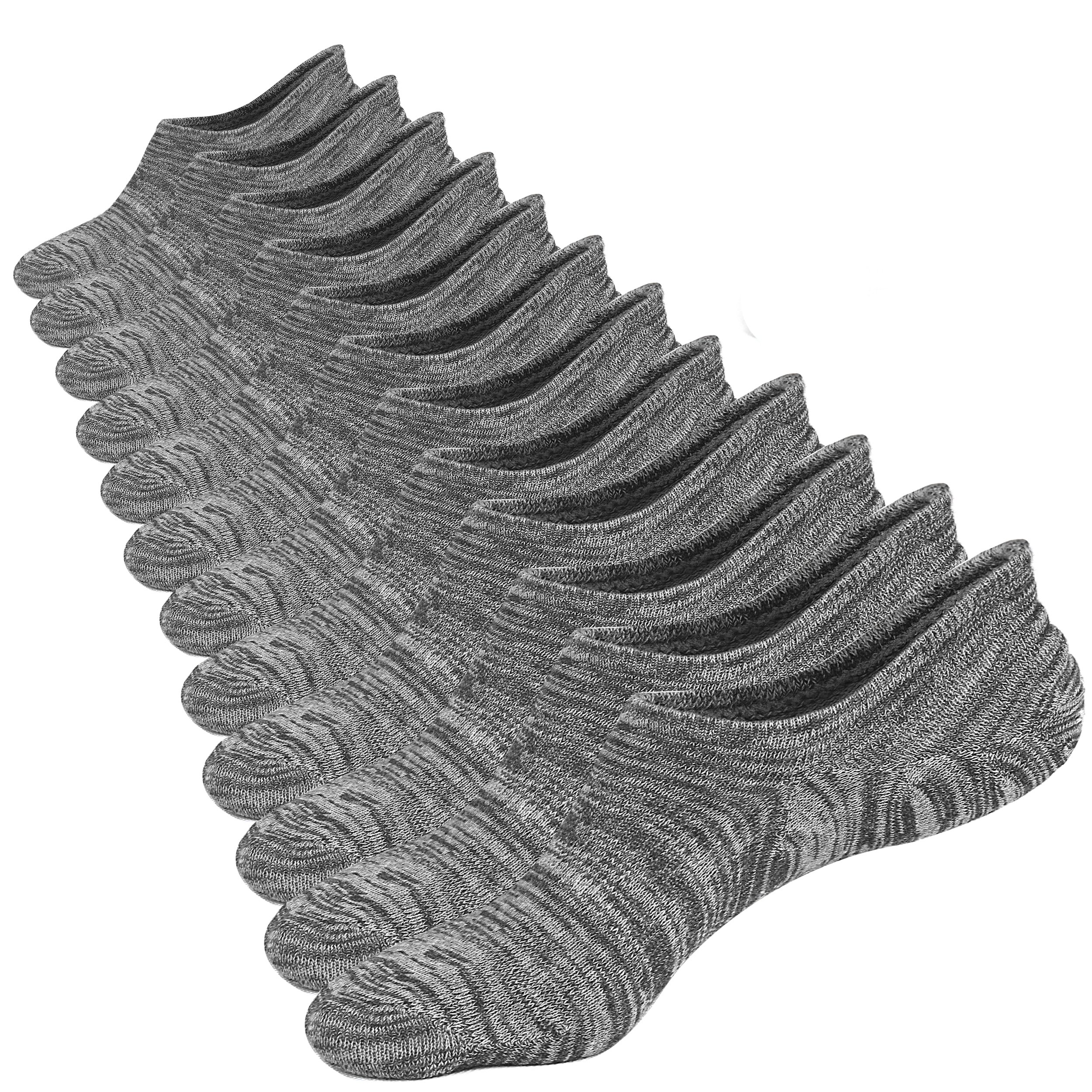 Mottee&Zconia No Show Sock Low Cut Ankle Short Socks for Men/Women Basic Casual Anti-skid Cotton Socks with Non Slip Grips