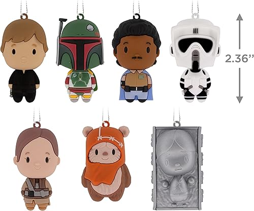 Miniatura 4 de Hallmark Star Wars - Juego de 2 adornos misteriosos de Navidad, inastillables, juego de 2