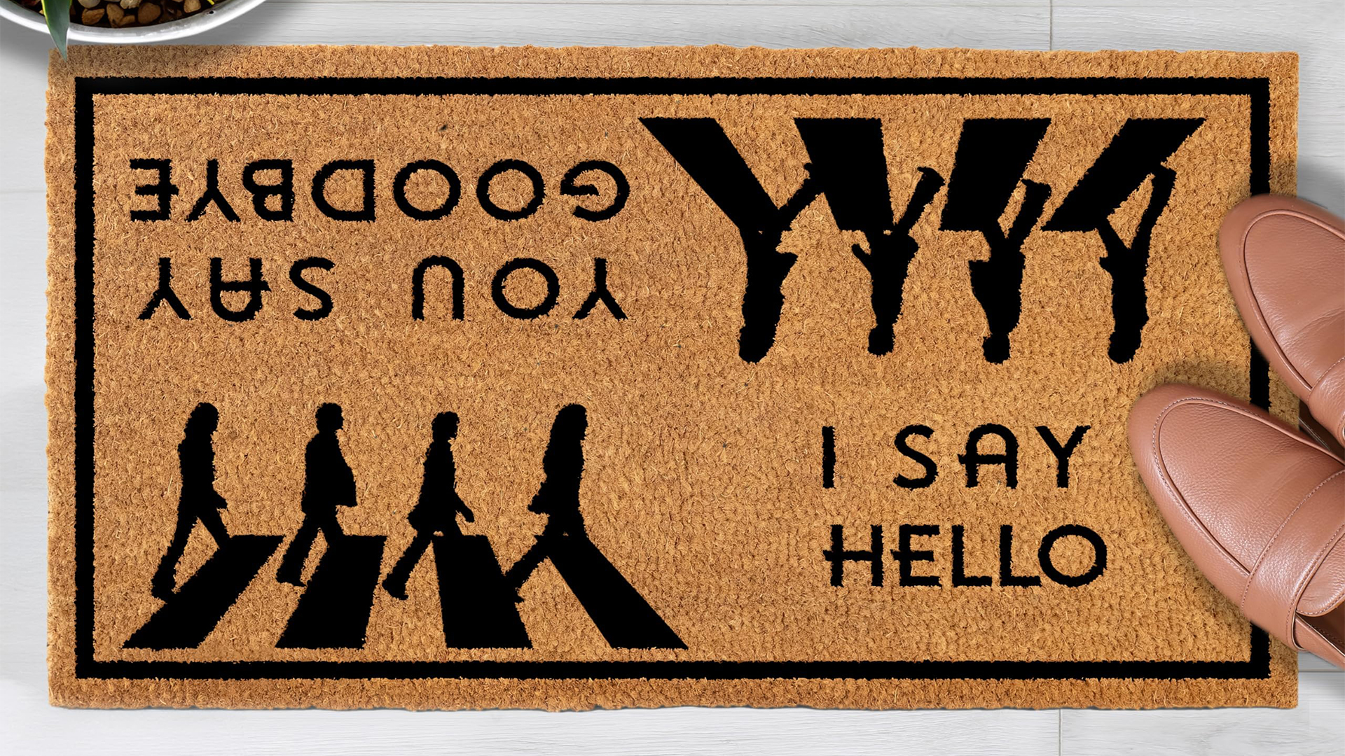 Amazon.com: MAINEVENT I Say Hello You Say Goodbye Door Mat 30x17