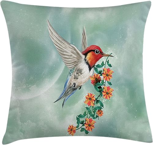 Miniatura 8 de Ambesonne Juego de 2 fundas de cojín abstractas de composición geométrica, cuadrados de diferentes colores, rombos punteados a rayas, funda de