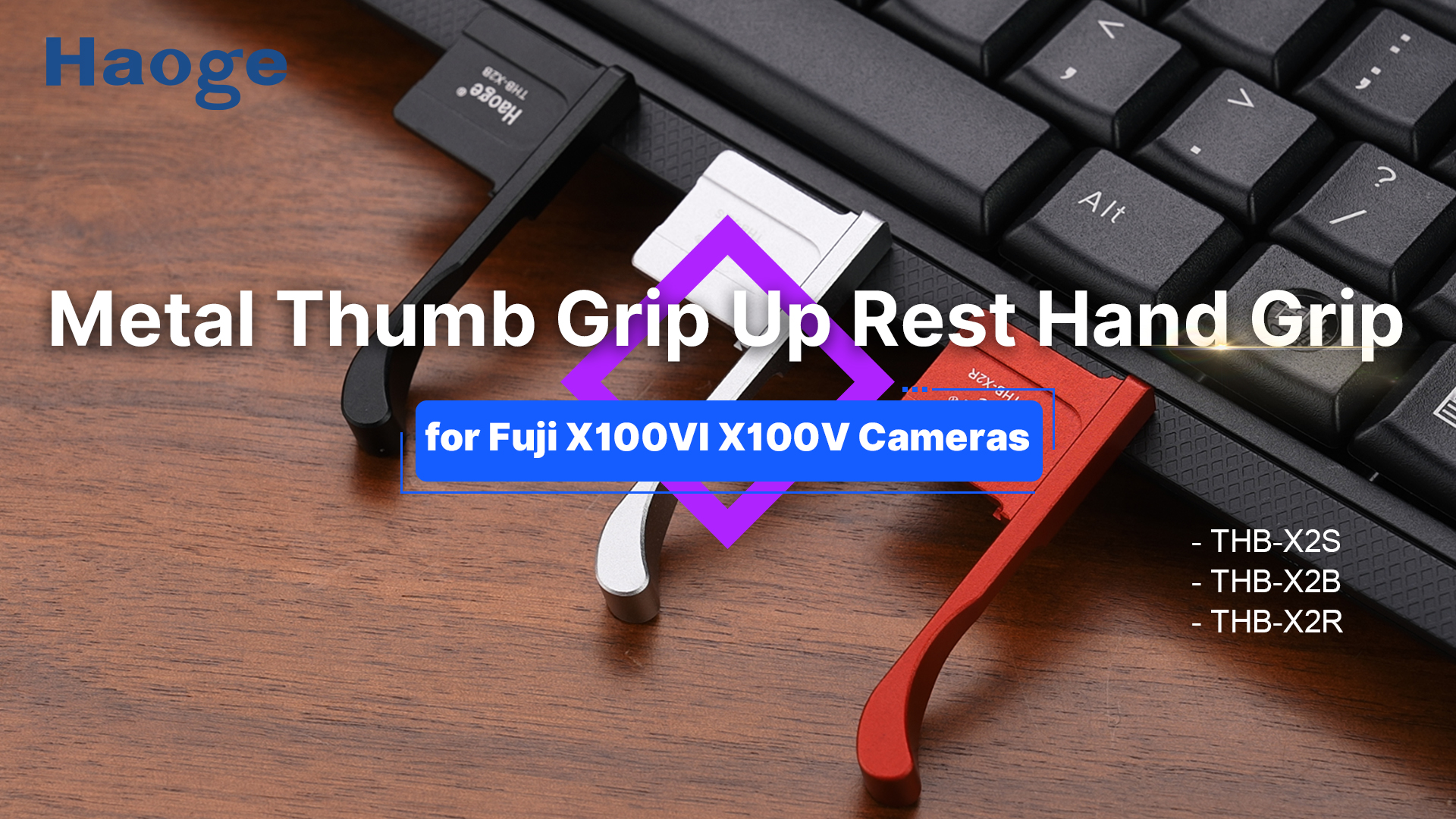 Amazon.com : Haoge THB-X2B Metal Hot Shoe Thumb Up Rest Hand Grip