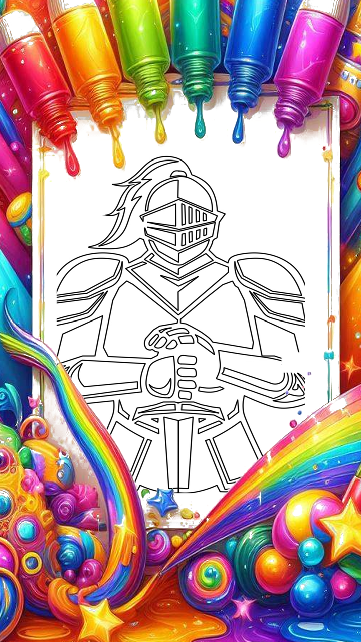 Knight Coloring Pages Funn Printable Coloring Books - App on Amazon ...