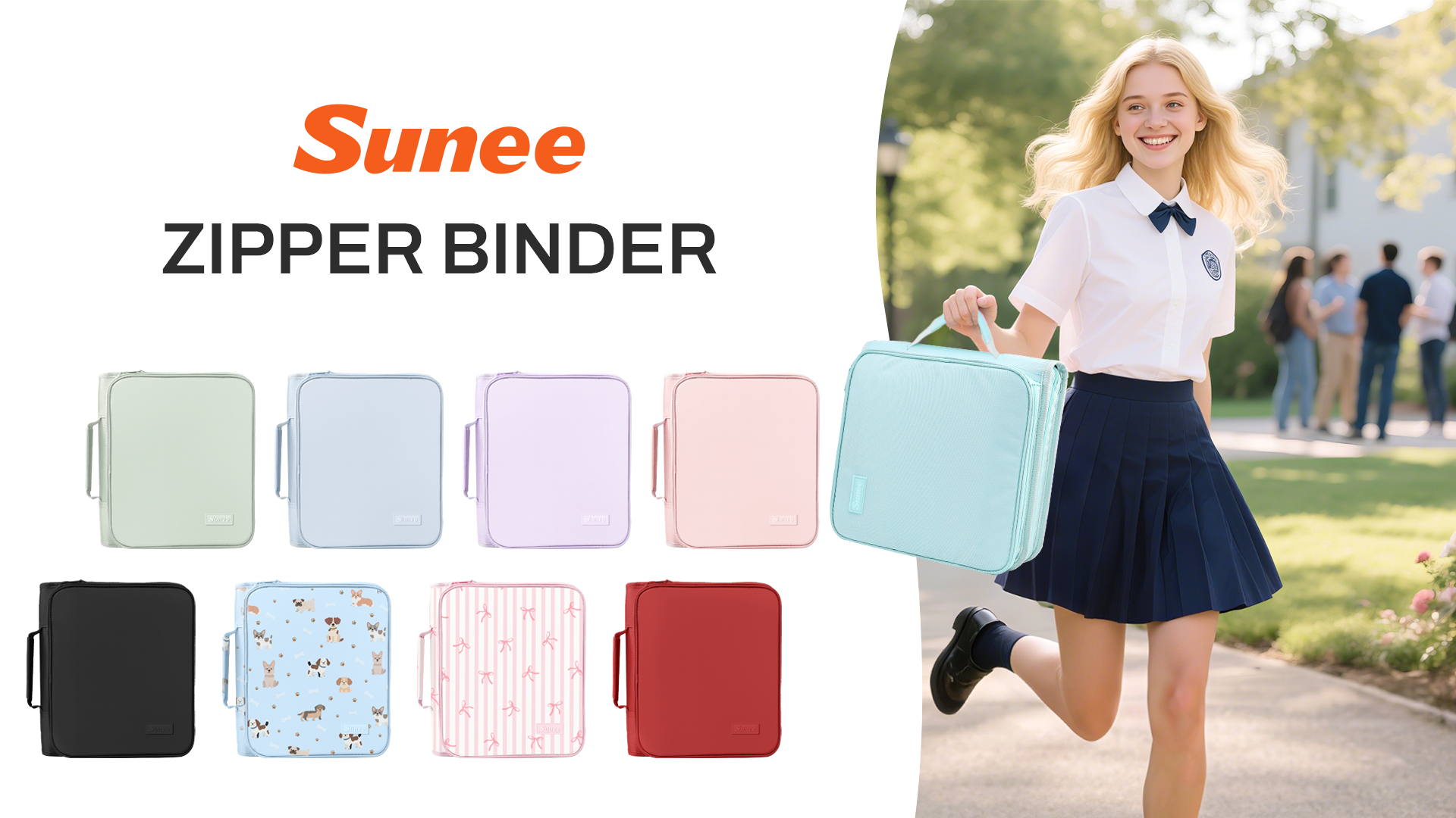 Amazon.com : SUNEE Zippered Binder Bag with Handle, 2-Inch 3-Ring