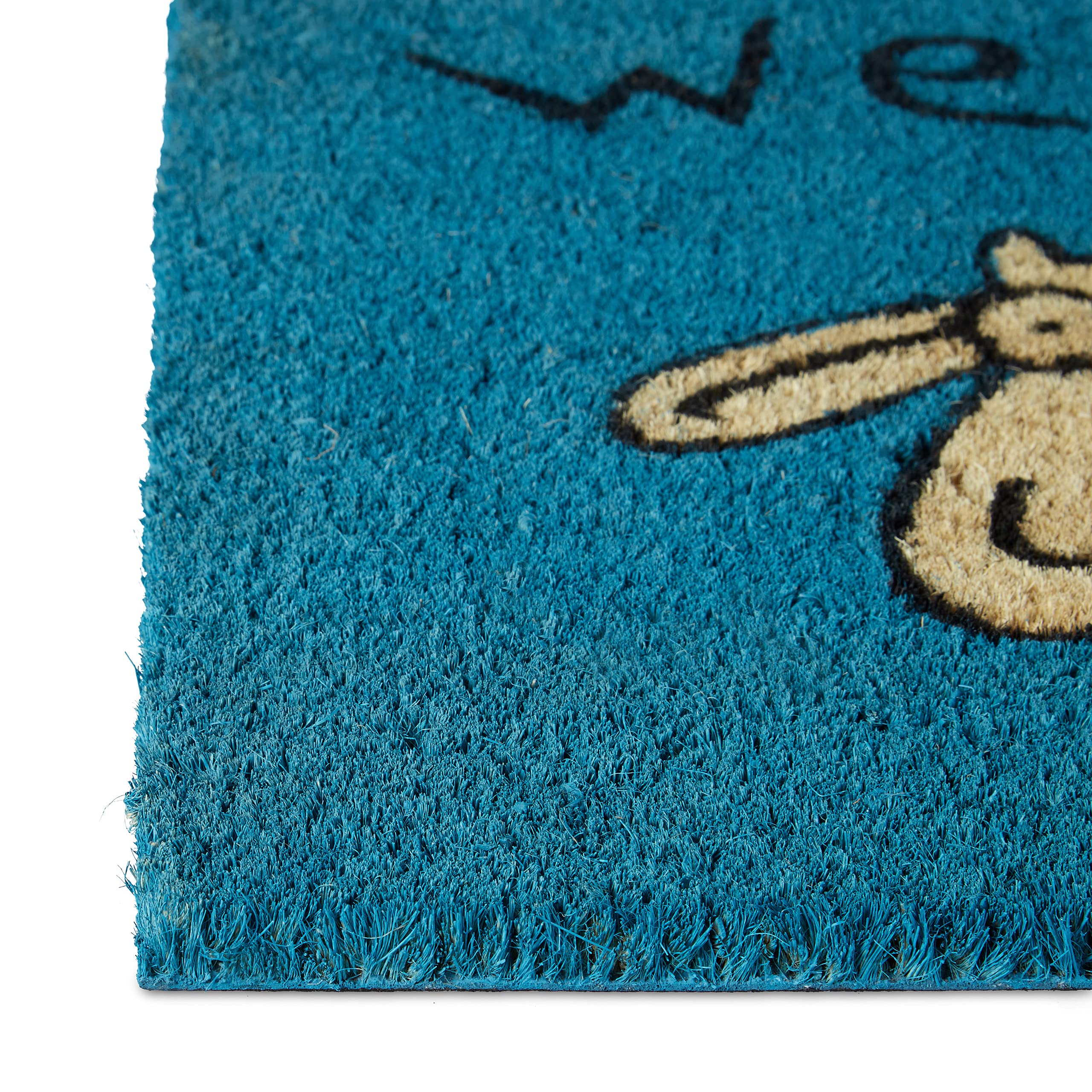Zerbino In Fibra Di Cocco Relaxdays 75x25cm, Design Arcobaleno, Antiscivolo, Per Esterno E Interno