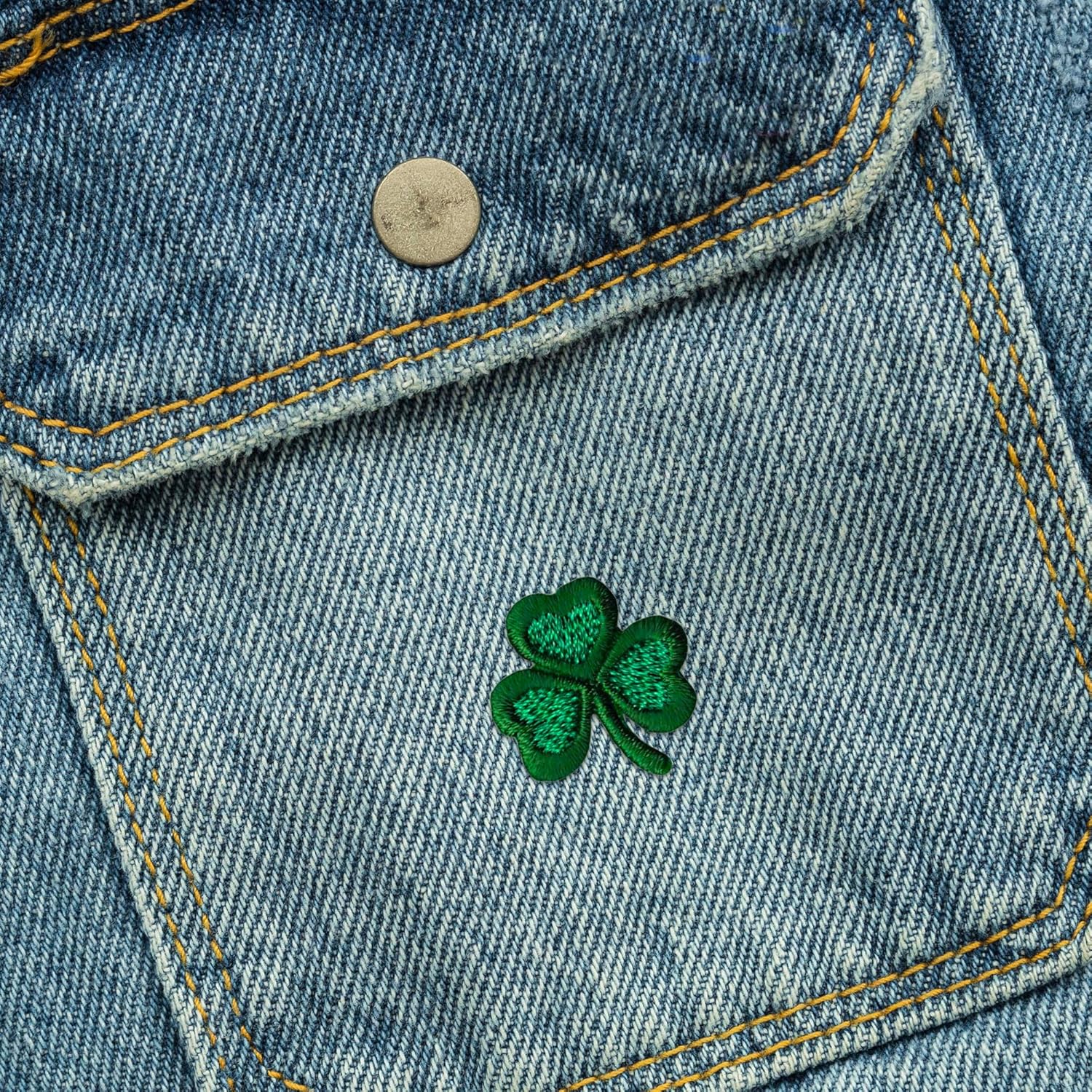 Laughing Lizards Small Shamrock Patches (10-Pack) Three Leaf Clover St. Patrick's Day Iron On Appliques for Clothing, Uniforms, Hats, Backpacks, Jackets, Pants, Accessories, Etc - Image 6