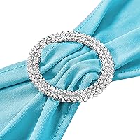 Vista 2 de Obstal 10 cintas elásticas de elastano para sillas de recepción de boda, bandas elásticas universales para silla con hebilla deslizante