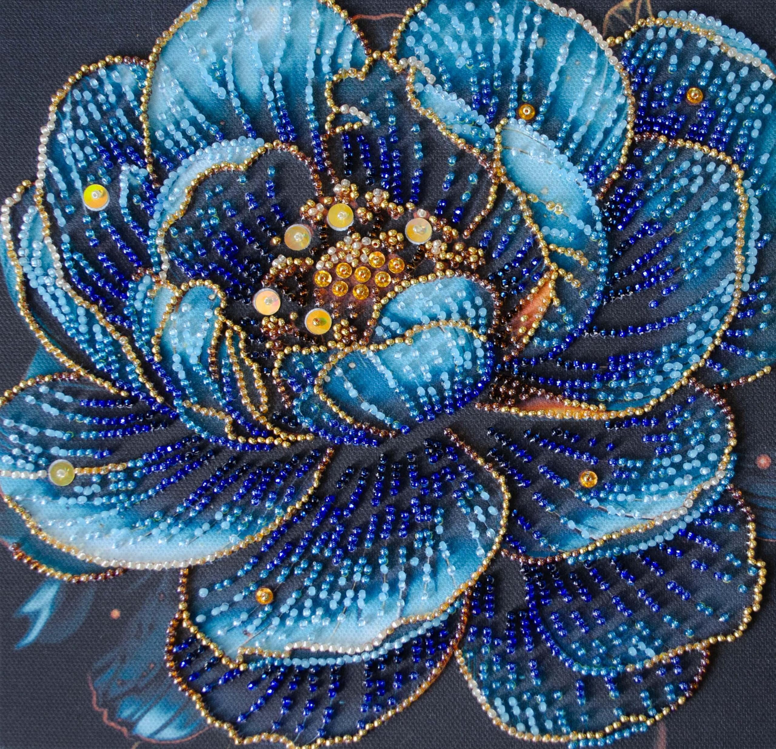 Abris Art Multi Royal Bloom Bead Embroidery Kit