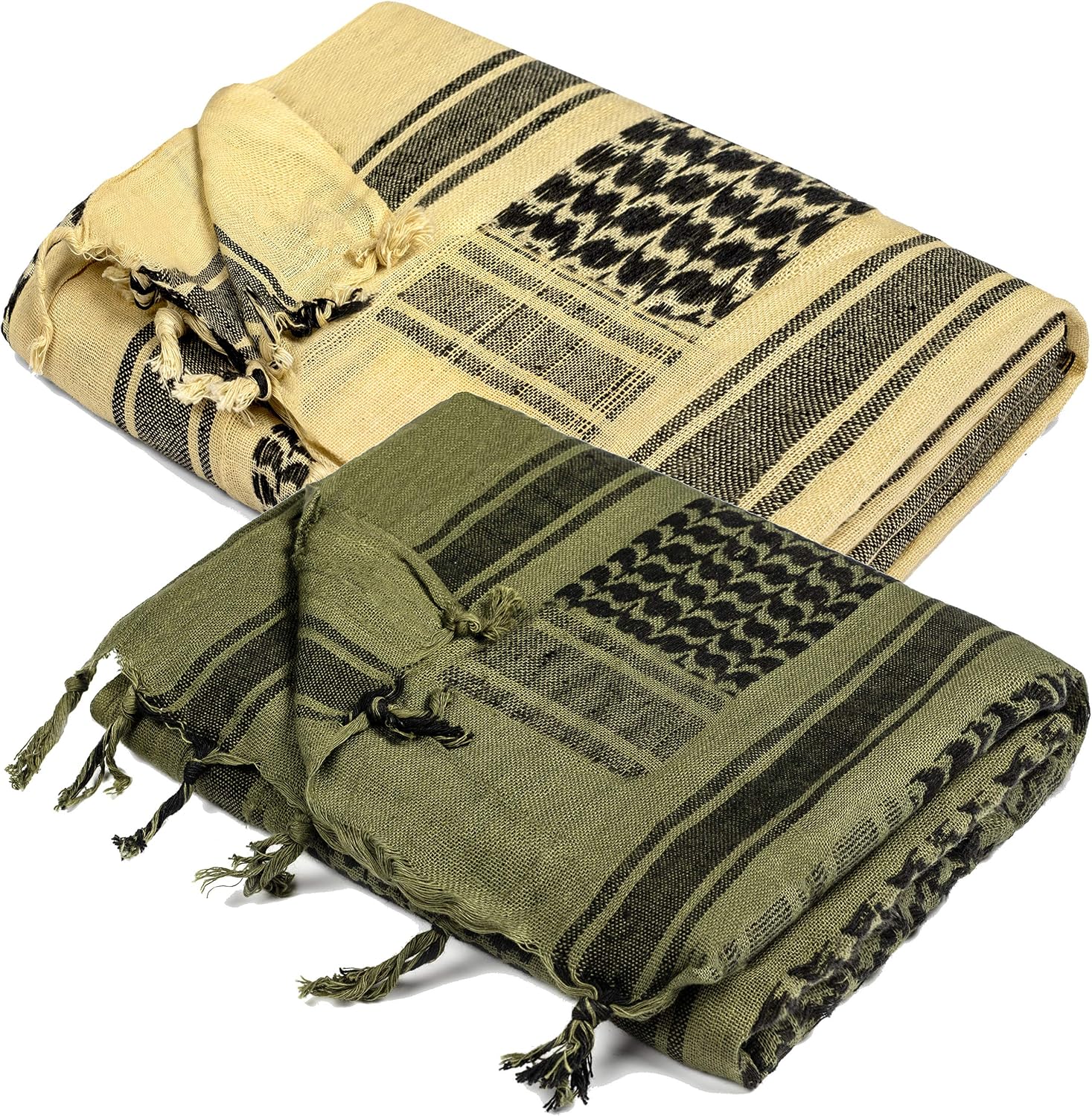 Texas Bushcraft Tactical Shemagh - Authentic Keffiyeh 100% Cotton for your Camping, Hiking and Backpacking Gear
