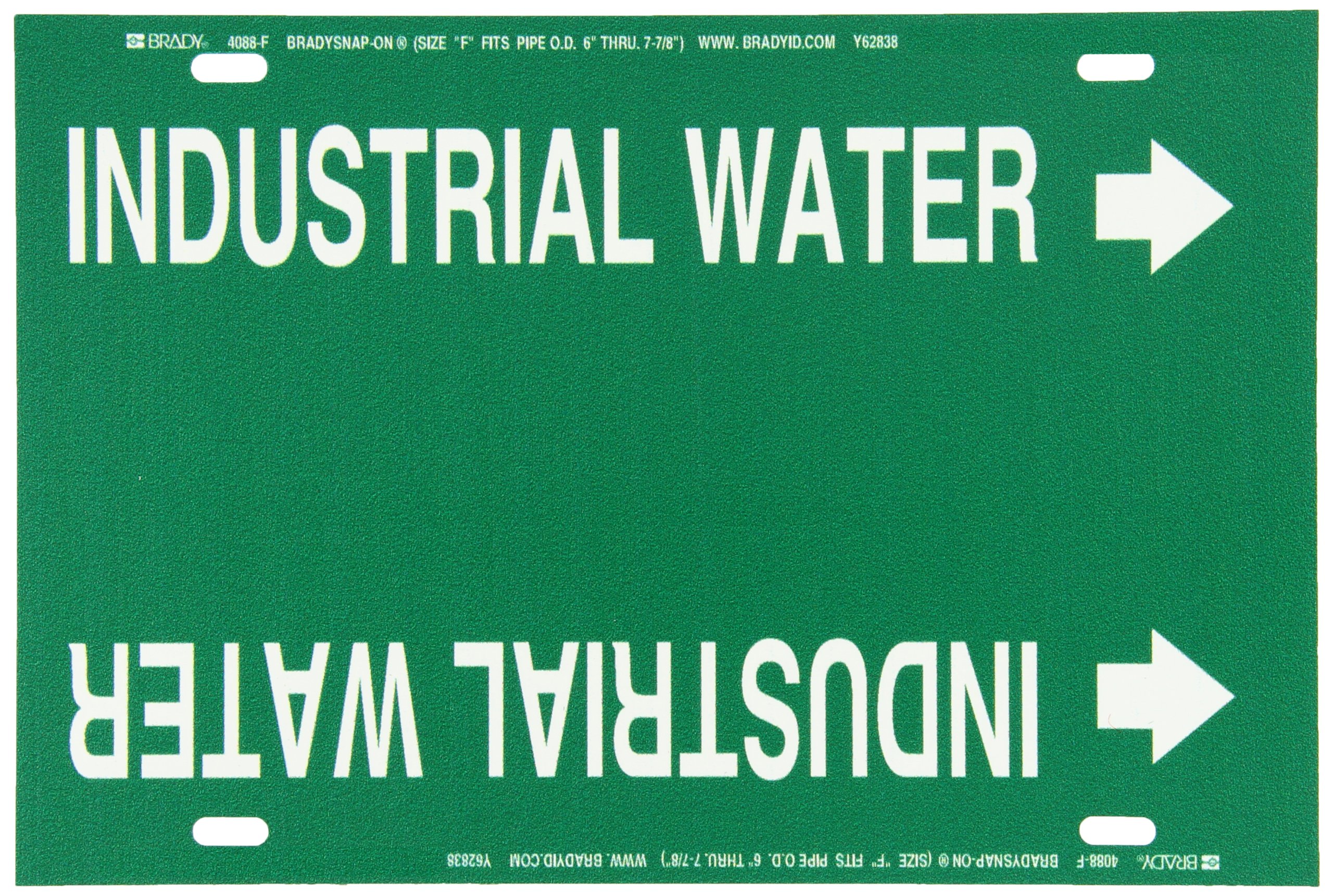 Marqueur de tuyau à sangles Brady pour eau industrielle - 2
