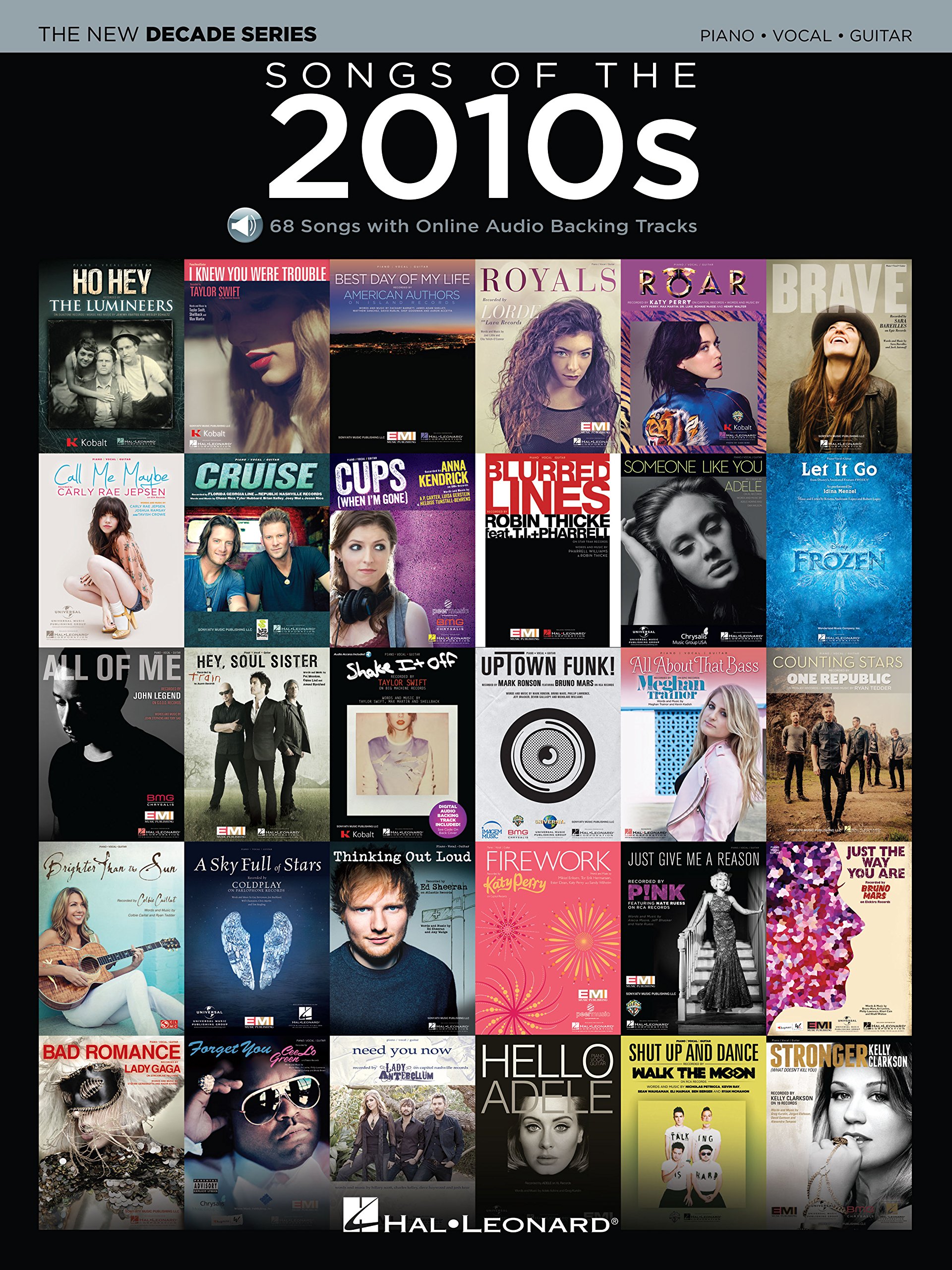 Partition Songs of the 2010s Songbook livre musique avec accompagnement audio en ligne