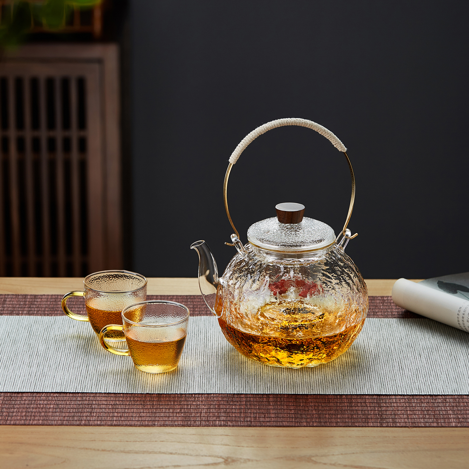 の窓ガラスのお茶のテーブルは折り畳むことができます Amazon | ポカロティー 耐熱ガラスティーポット 上手型 満水容量1290ml