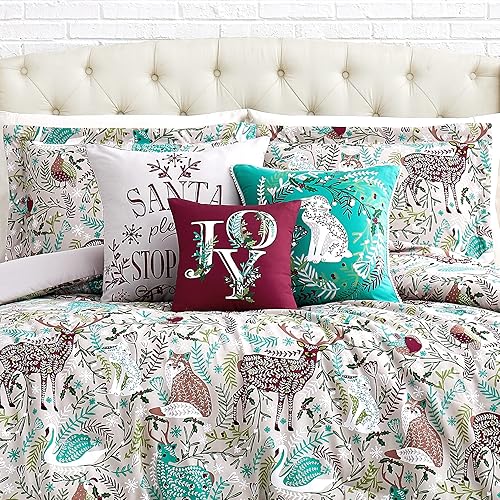 Miniatura 4 de Southshore Fine Living, Inc. Juego de ropa de cama suave de 5 piezas con almohadas y fundas de almohada, diseño de bosque navideño, tamaño