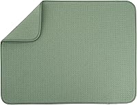 Vista 28 de S&T INC. Tapete de microfibra para secado de platos, reversible y absorbente para cocina, de 16 x 18 pulgadas, color negro