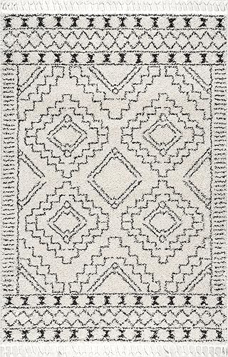 Miniatura 3 de nuLOOM Vasiliki - Alfombra de pelo largo estilo tribal marroquí