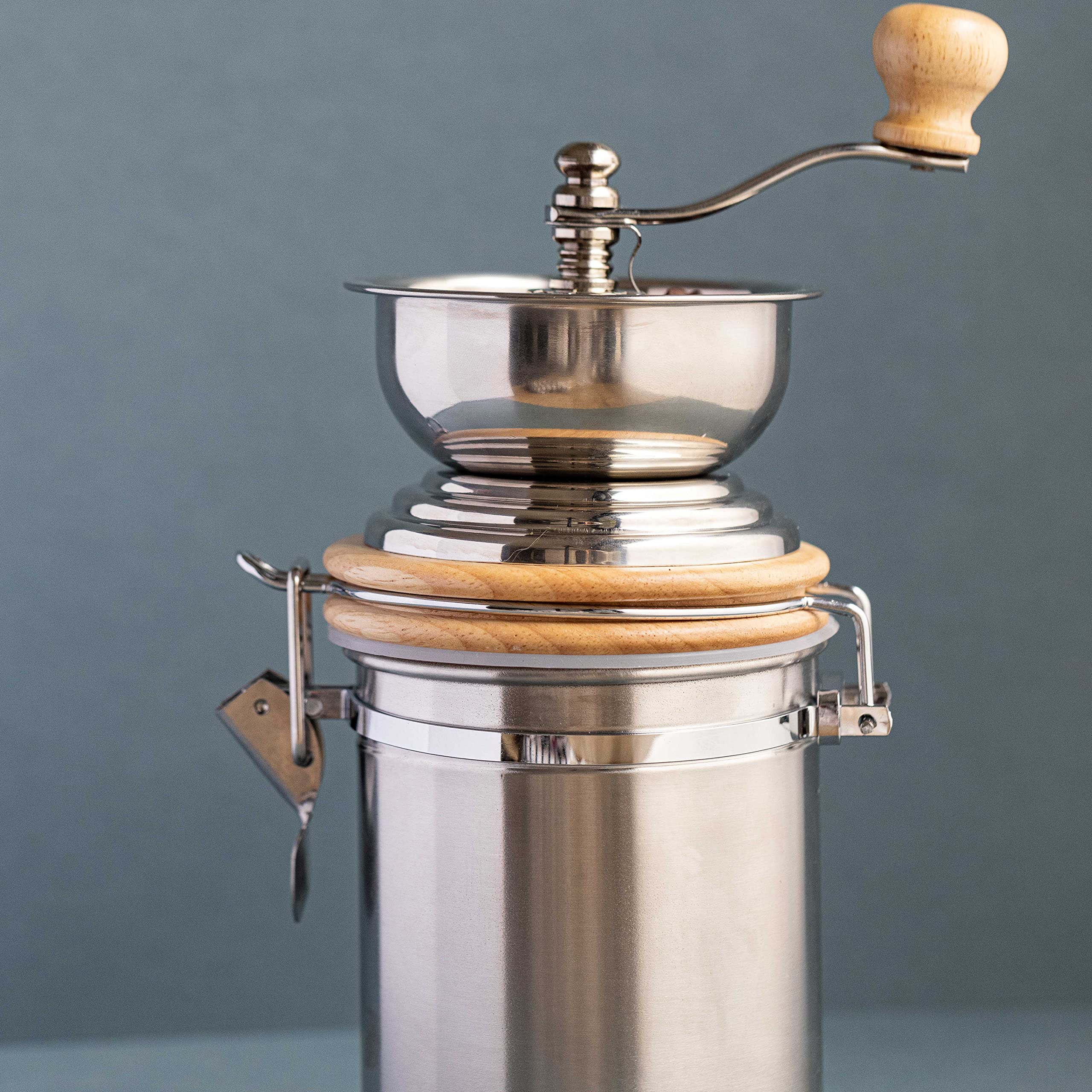 La Cafetière Moulin à café traditionnel en acier inoxydable, argenté