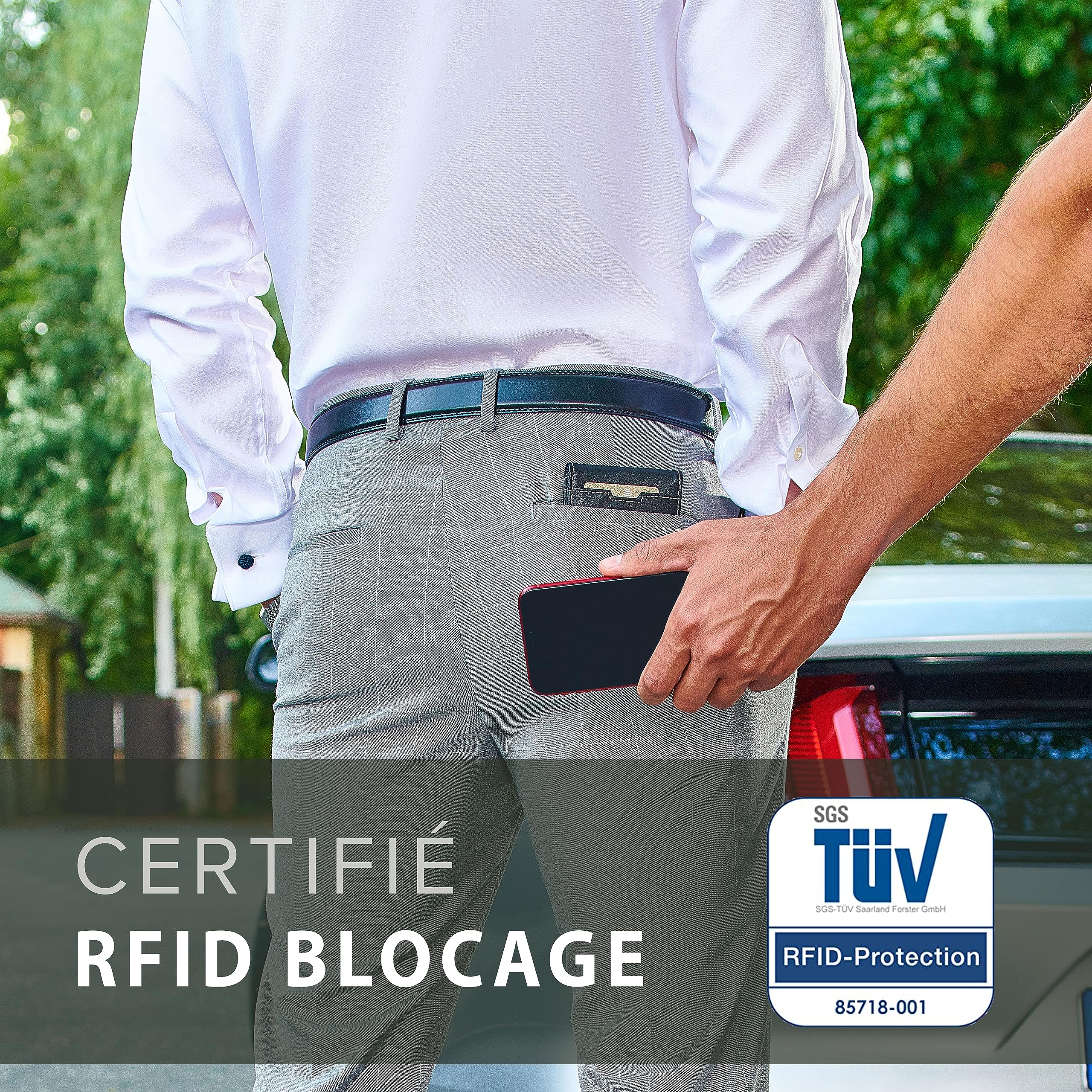 TRAVANDO ® Portefeuille Homme avec Pince à Billets New York - 8 Rangements pour Cartes - Blocage RFID - Cadeau Parfait pour Hommes - Coffret Cadeau - Designed in Germany