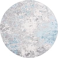 Vista 14 de SAFAVIEH Tulum Collection - Alfombra de pasillo de 2 x 13 pies, gris y azul, diseño abstracto moderno, no desprende pelusa y de fácil cuidado, ideal