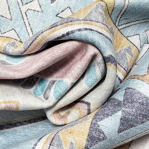 Miniatura 4 de Well Woven  Alfombra de medallón rosa  3 pies 3 pulgadas x 5 pies  Colección Apollo Kids