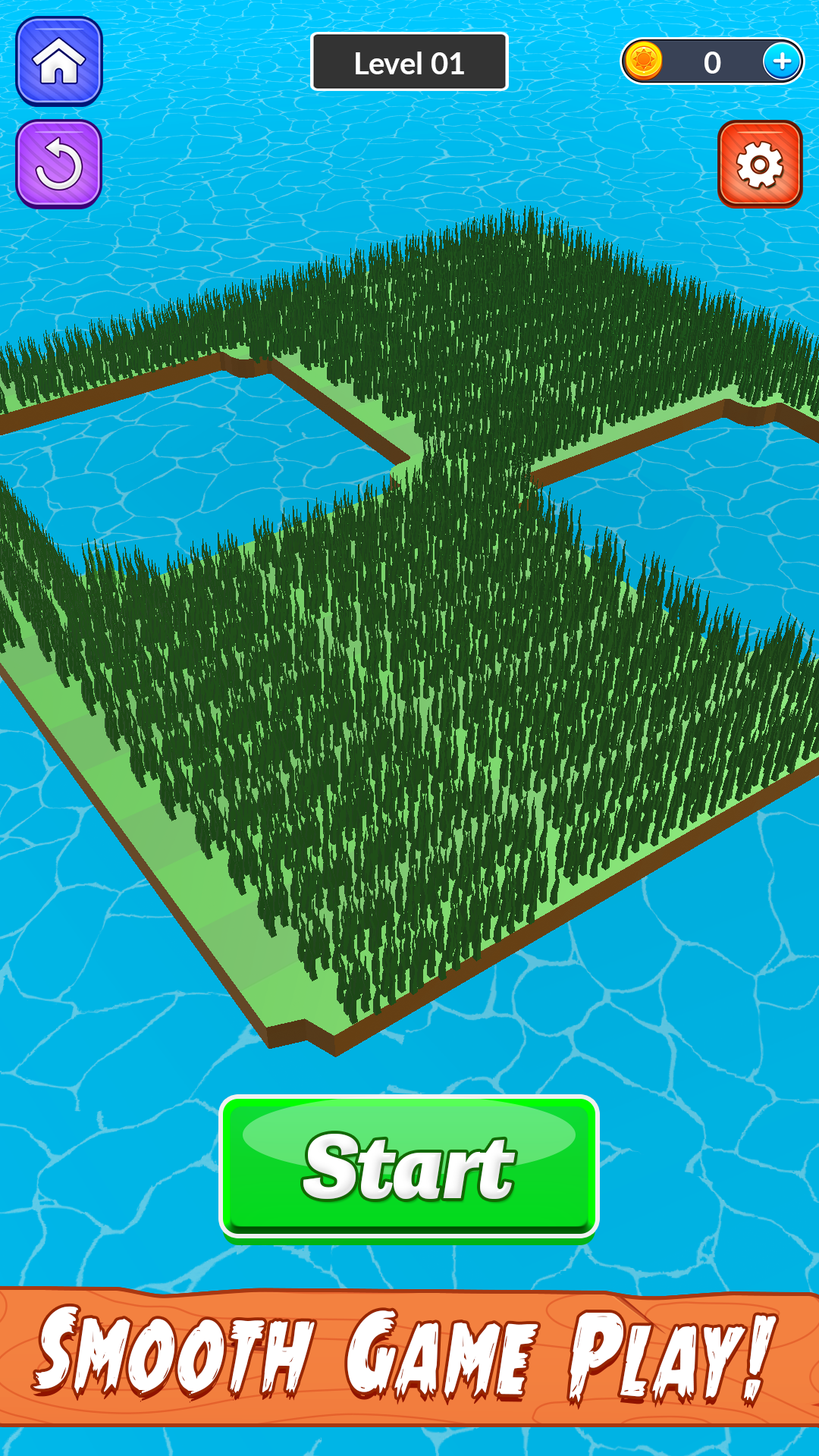 Grass cut merge cutting ASMR game color grass cut 3d free cutting grass